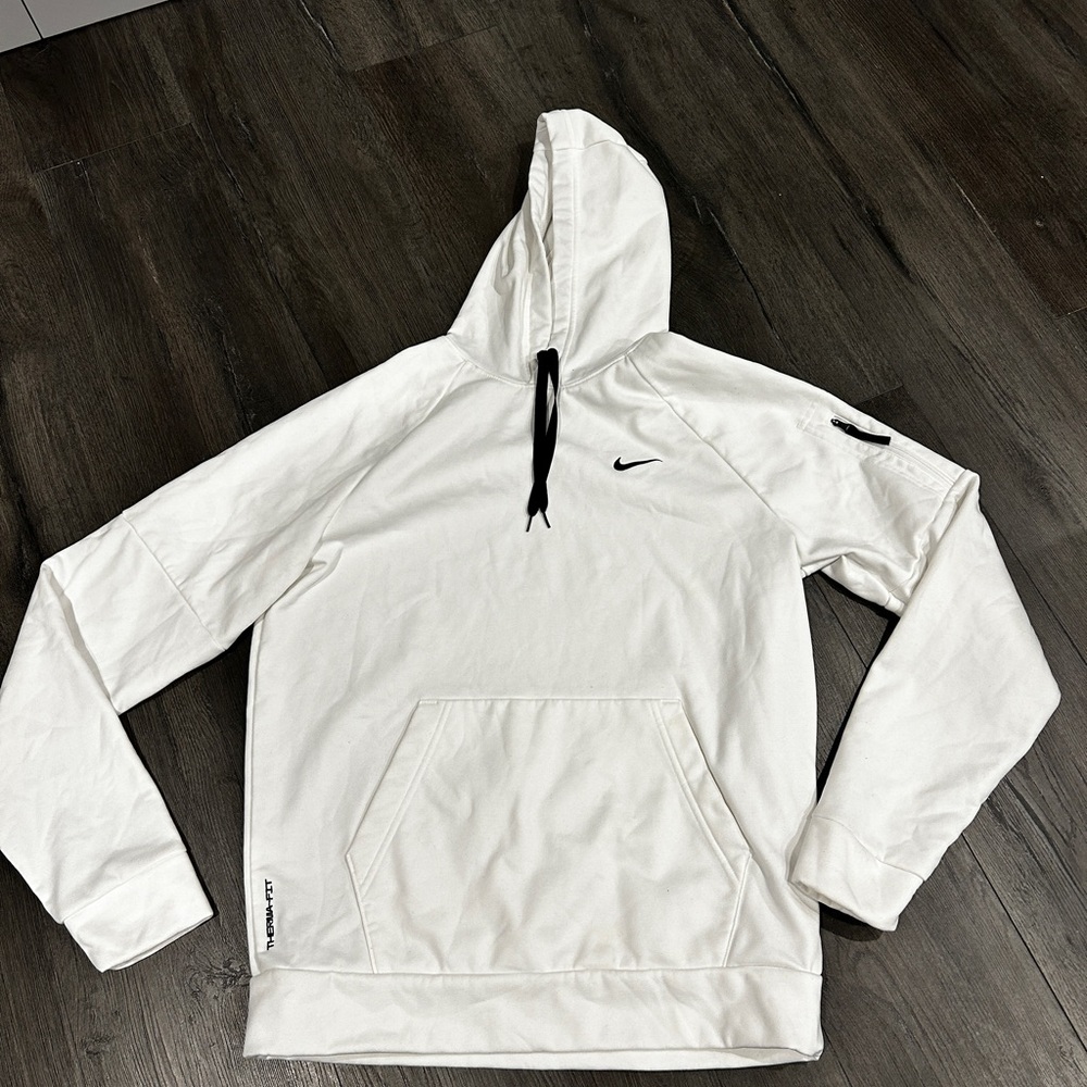 Nike White Hoodie with Black Accents